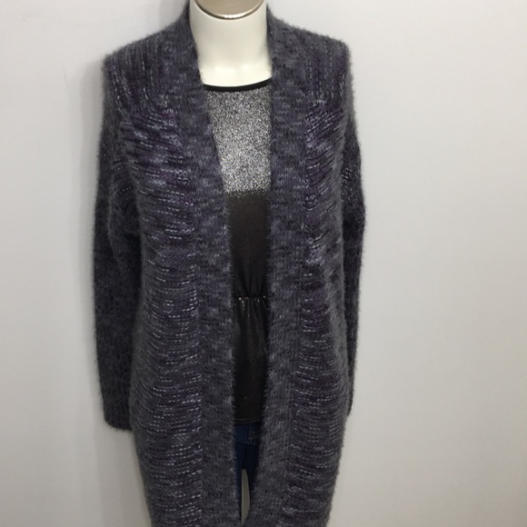 Kismet Purple Gray Soft Long Cardigan Medium - Picture 2 of 9